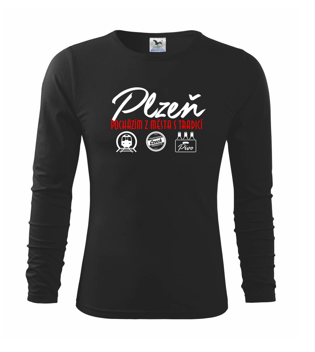 Plzeň město s tradicí - Triko s dlouhým rukávem FIT-T long sleeve