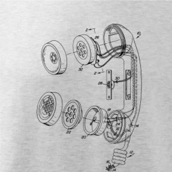 Nákres telefonní sluchátko staré