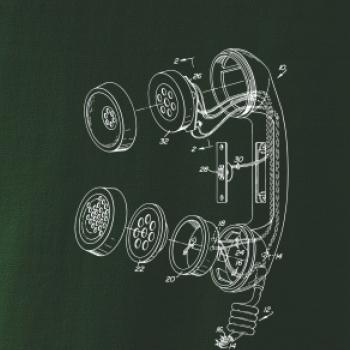 Nákres telefonní sluchátko staré