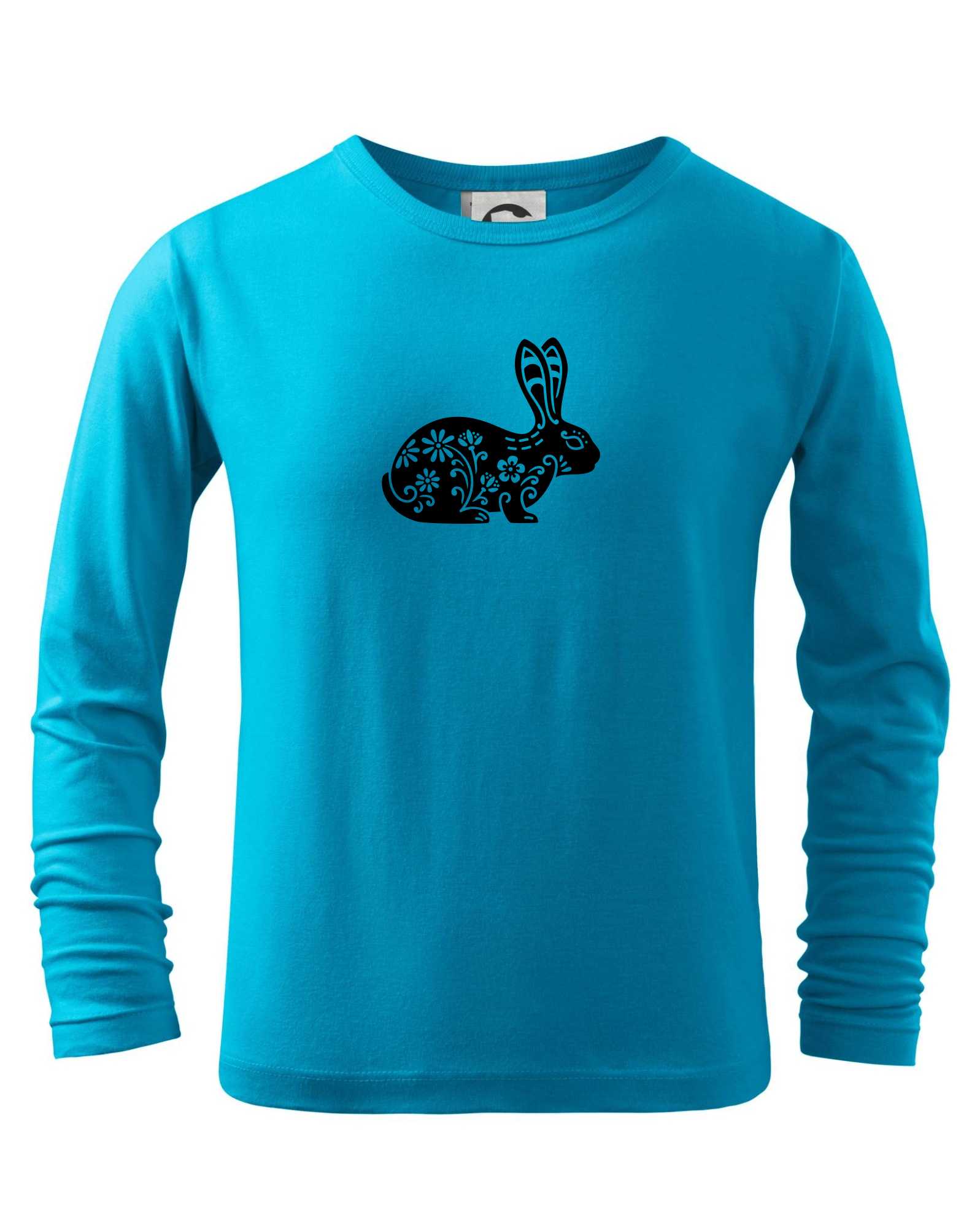 Zajíc květy - Triko dětské Long Sleeve