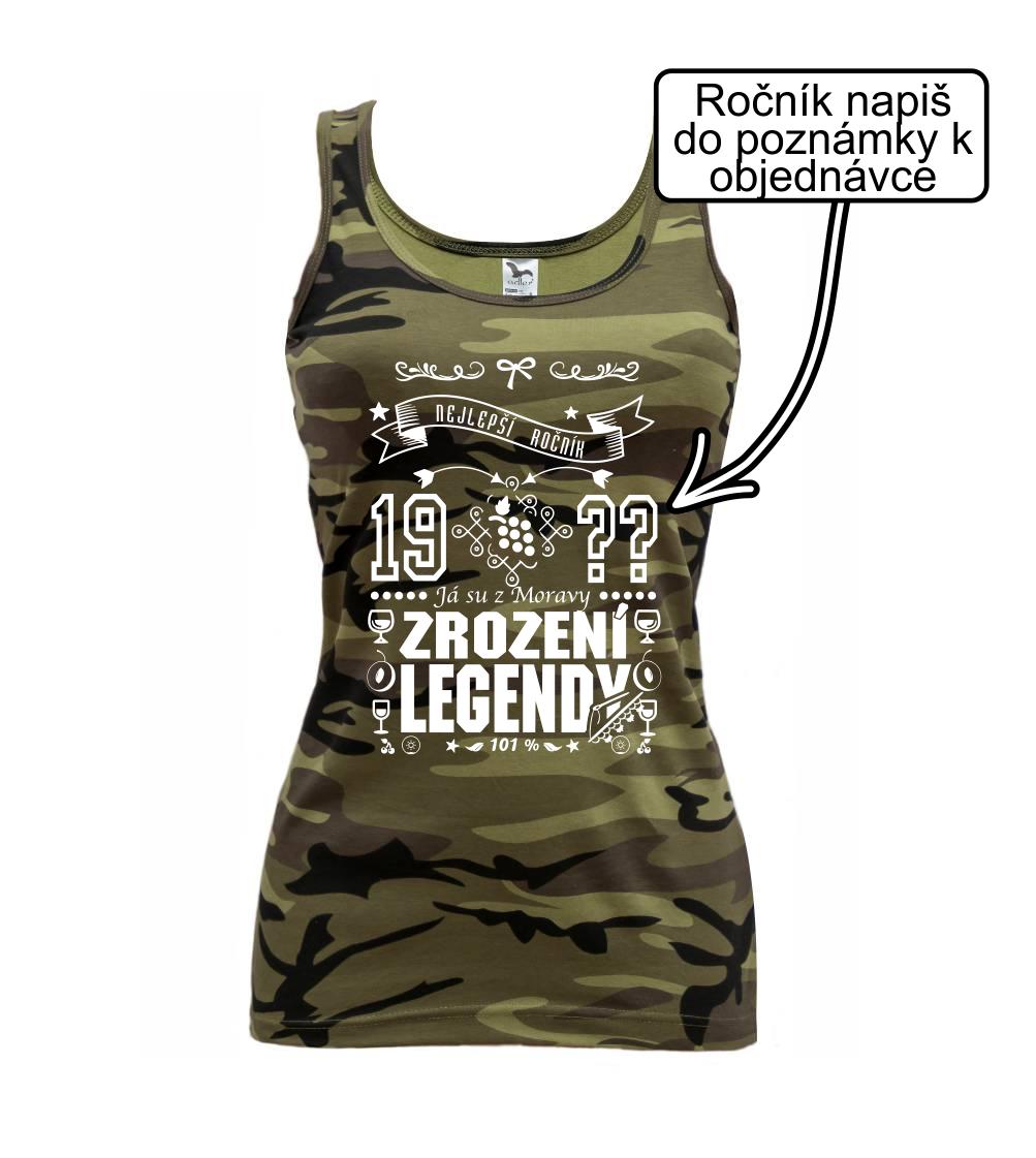 Zrození legendy - pro Moraváka - Dámské Maskáčové tílko