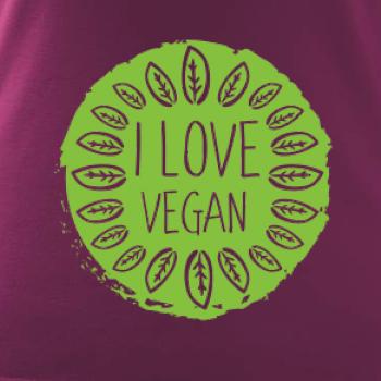 I love vegan v kruhu