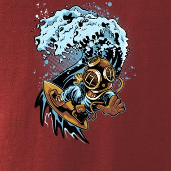 Surfující potápěč