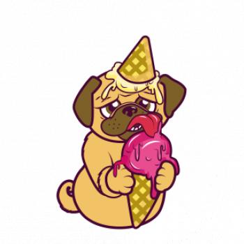 Mops a zmrzlina