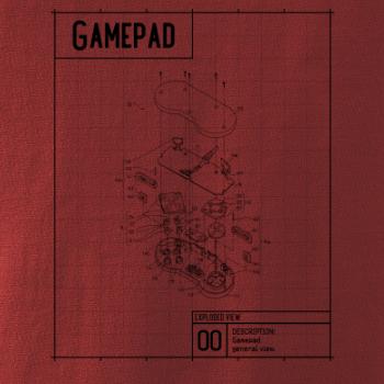 Nákres Gamepad rozebraný