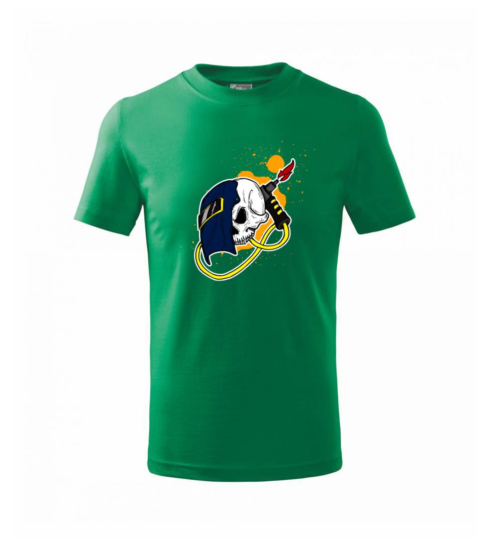 Svářeč - kreslená lebka