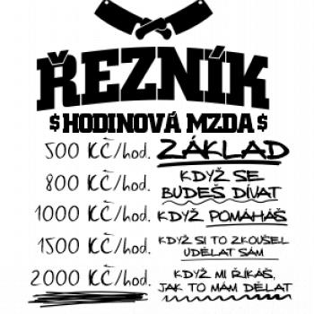 Hodinová mzda řezník Hodinová mzda řezník