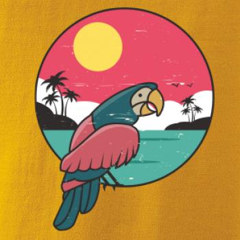 Papoušek v kruhu u moře