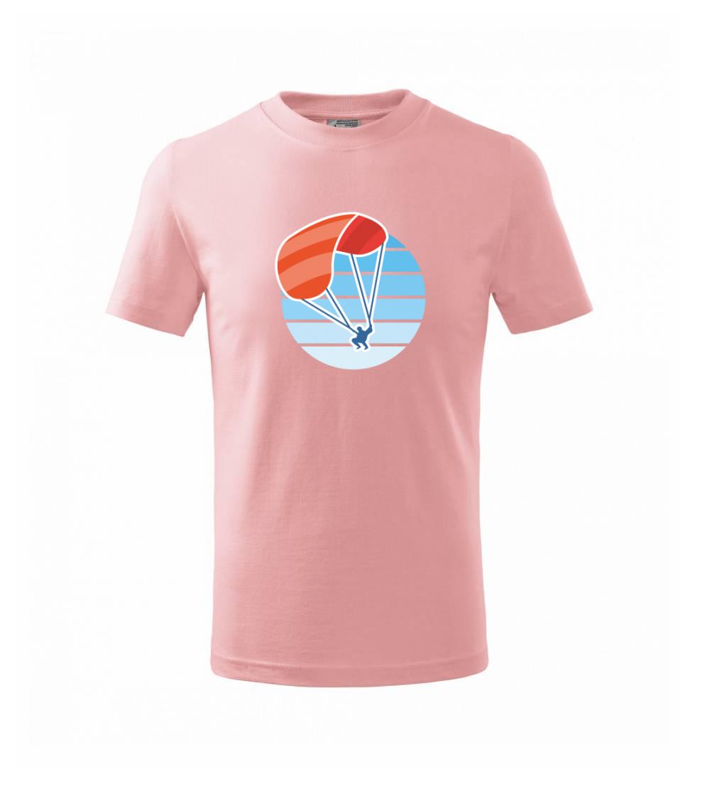 Paragliding oranžový v modrém kolečku