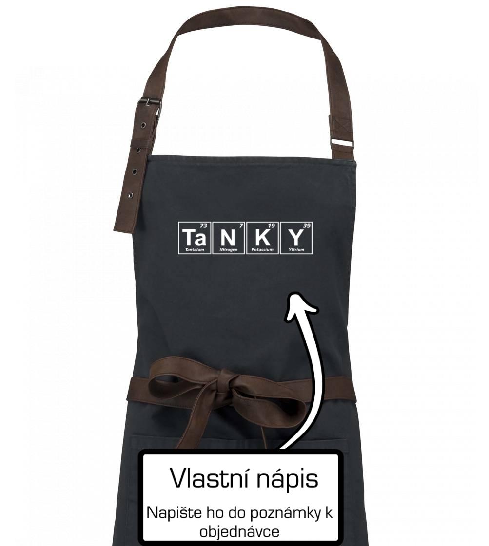 Vlastní nápis - periodická tabulka - Zástěra Vintage