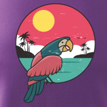 Papoušek v kruhu u moře