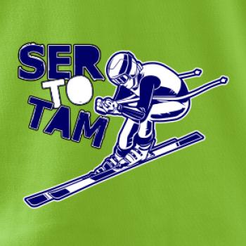 Lyžař ser to tam