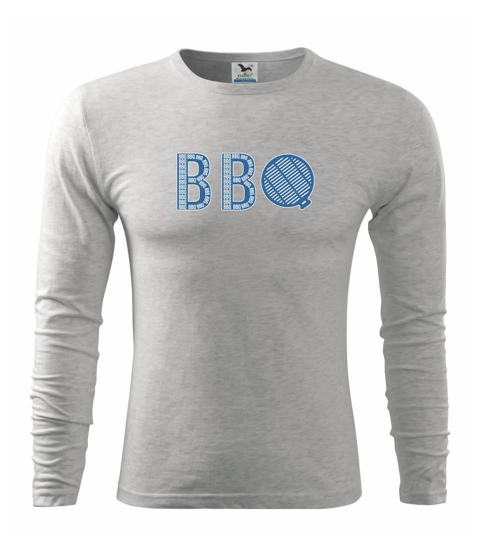BBQ nápis - Triko s dlouhým rukávem FIT-T long sleeve