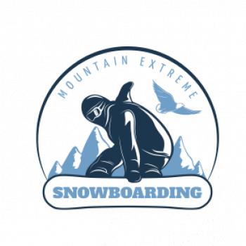 Mountain extreme snowboarding kulaté