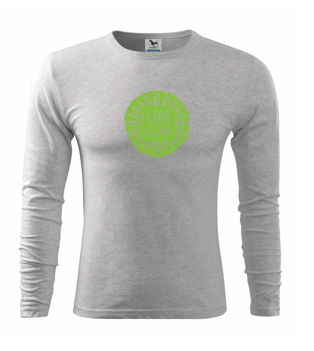 I love vegan v kruhu - Triko s dlouhým rukávem FIT-T long sleeve