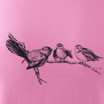 Ptáčci na větvi malovaní