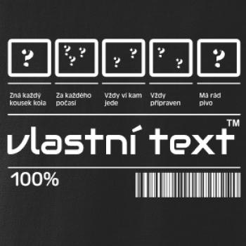 Čárový kód - Vlastní text