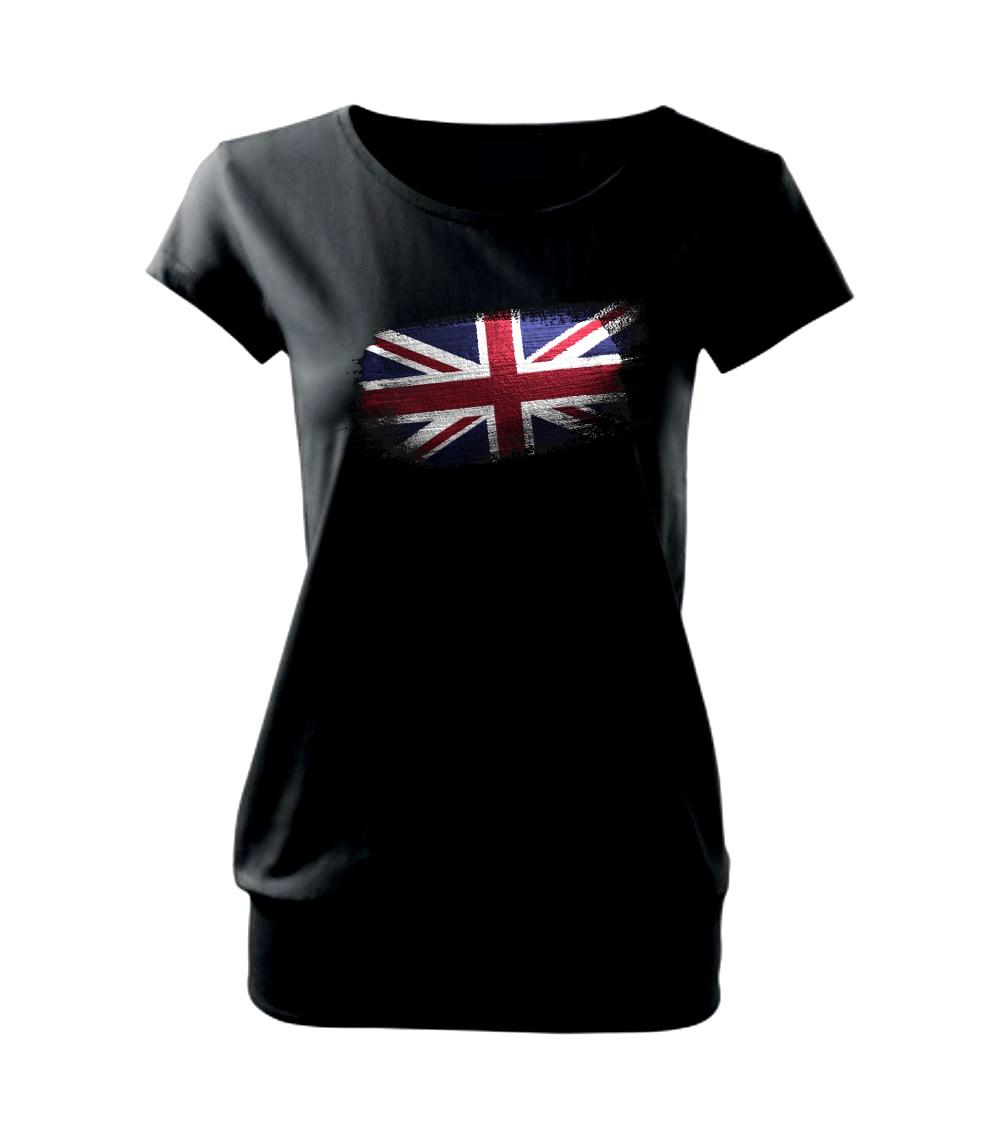 Britská vlajka okousaná - Volné triko city