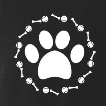 Tlapka míč kost pes