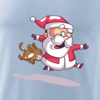 Santa se zakousnutým psem
