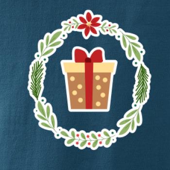 Vánoční věnec s dárkem