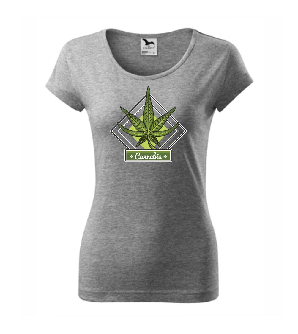 Cannabis list kosočtverec - Pure dámské triko