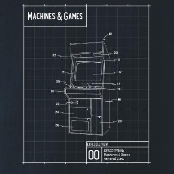 Nákres herní automat zepředu