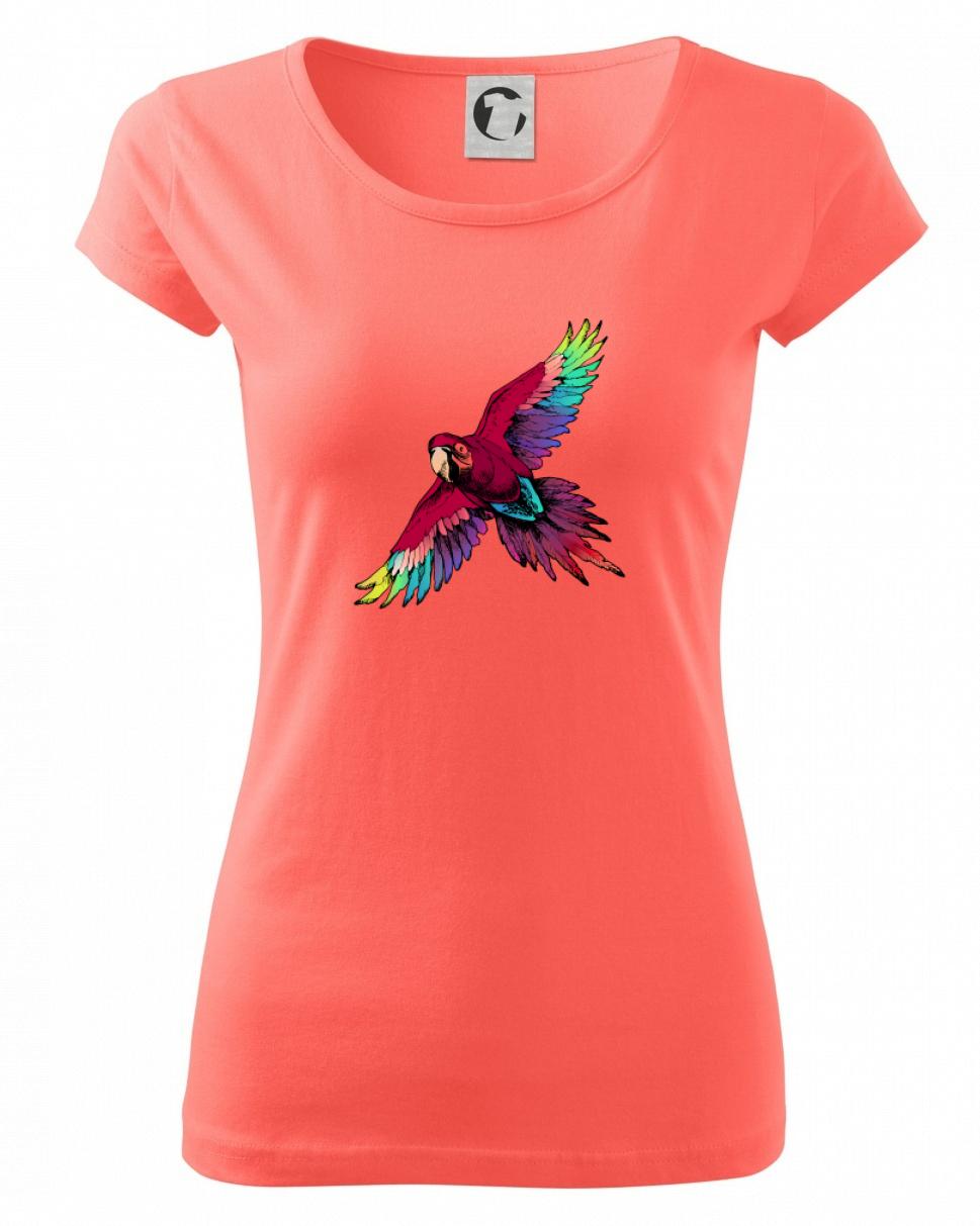 Papoušek kreslený letící