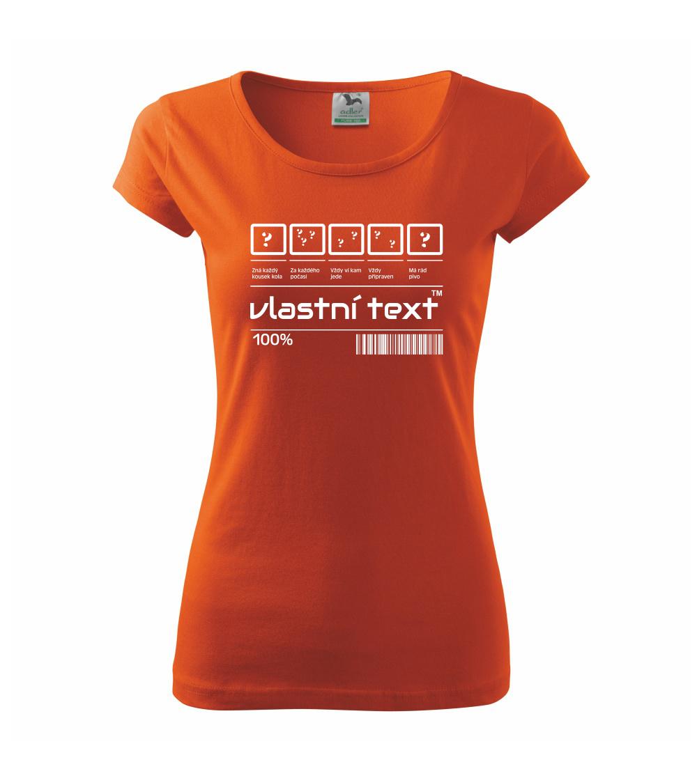 Čárový kód - Vlastní text