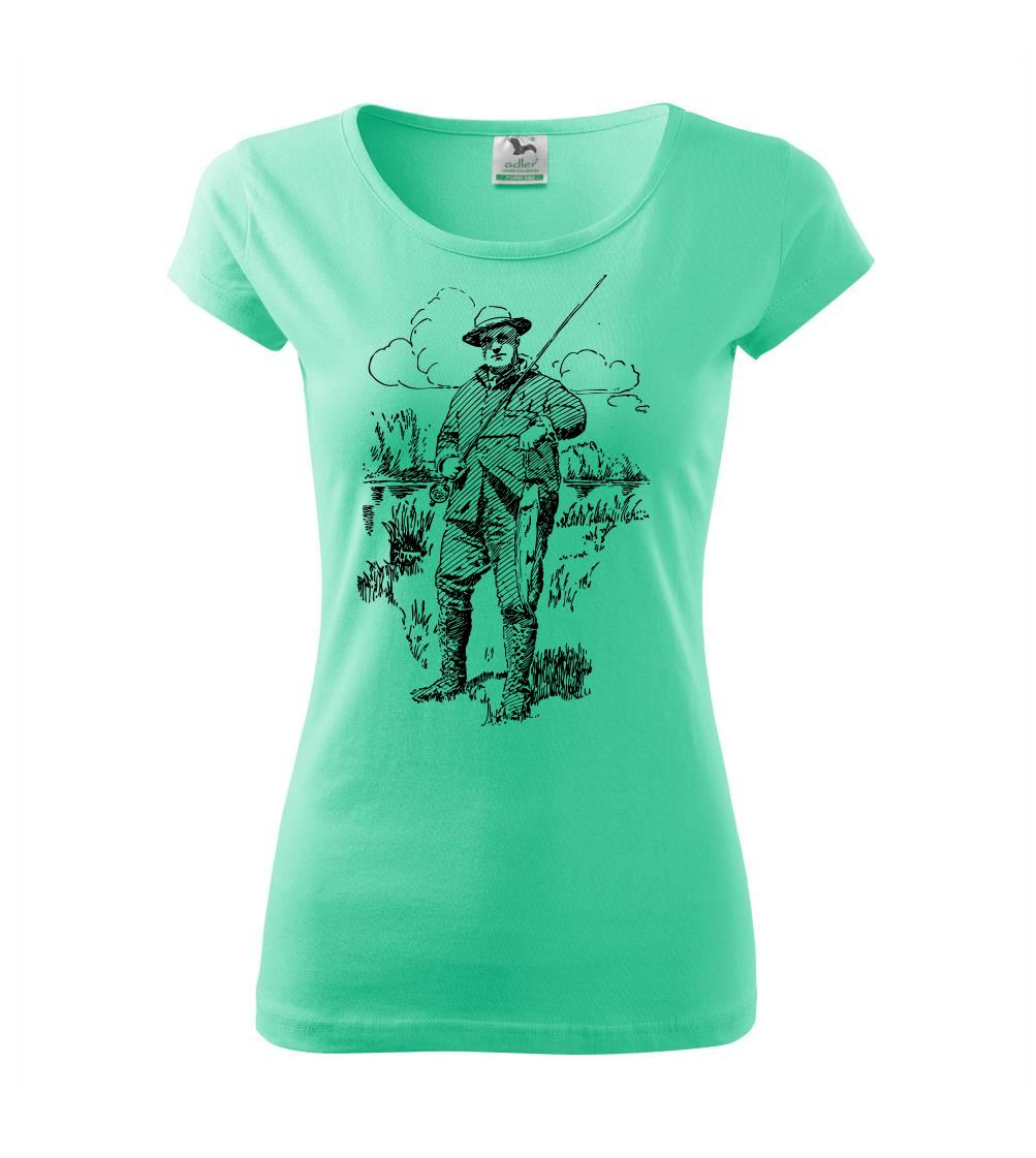 Kreslený rybář s úlovkem