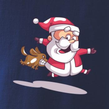 Santa se zakousnutým psem