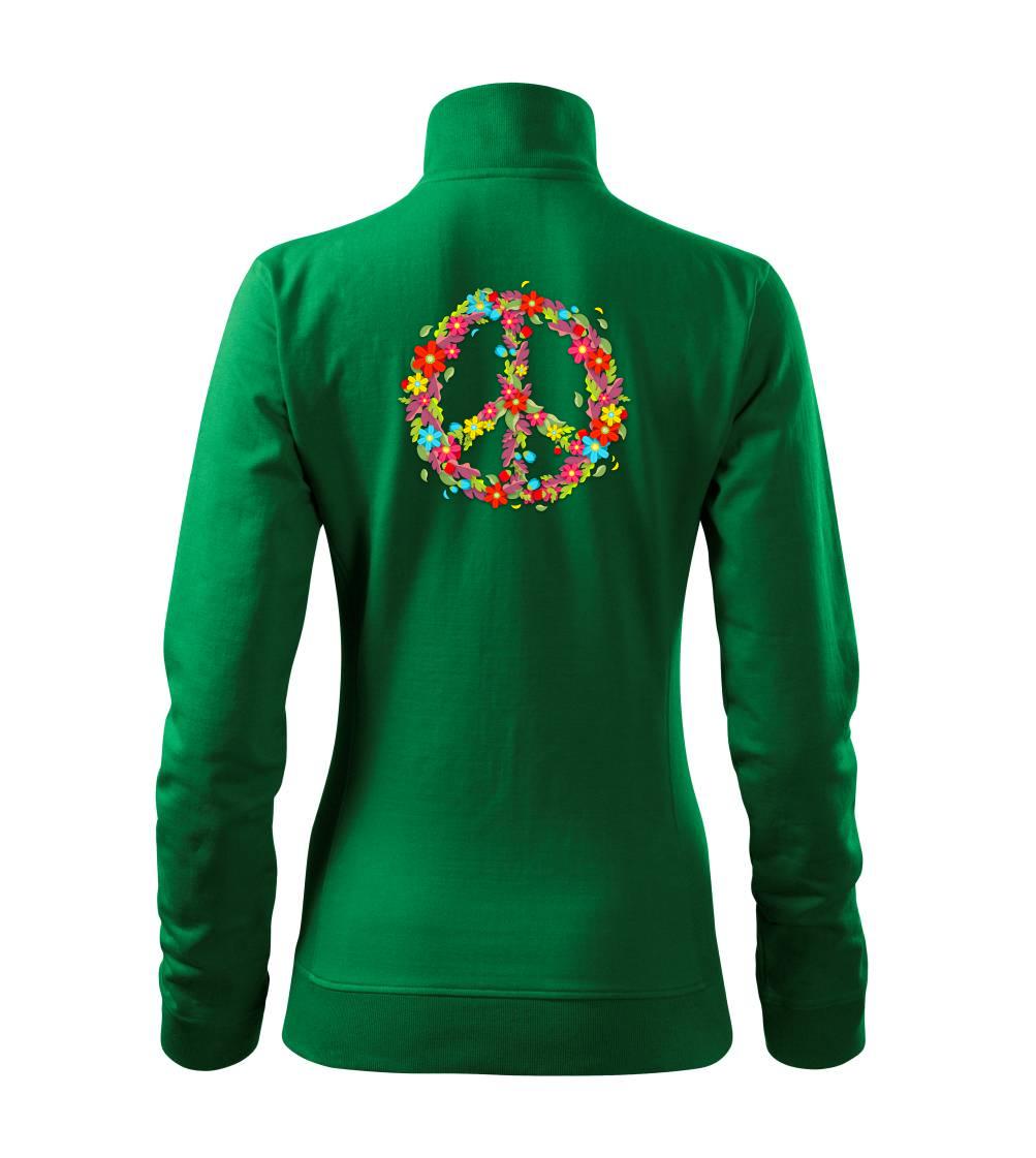 Peace symbol červené květiny Peace symbol červené květiny