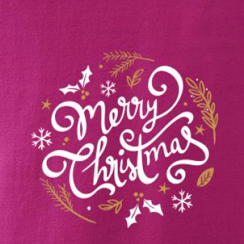 Merry christmas - nápis kulatý