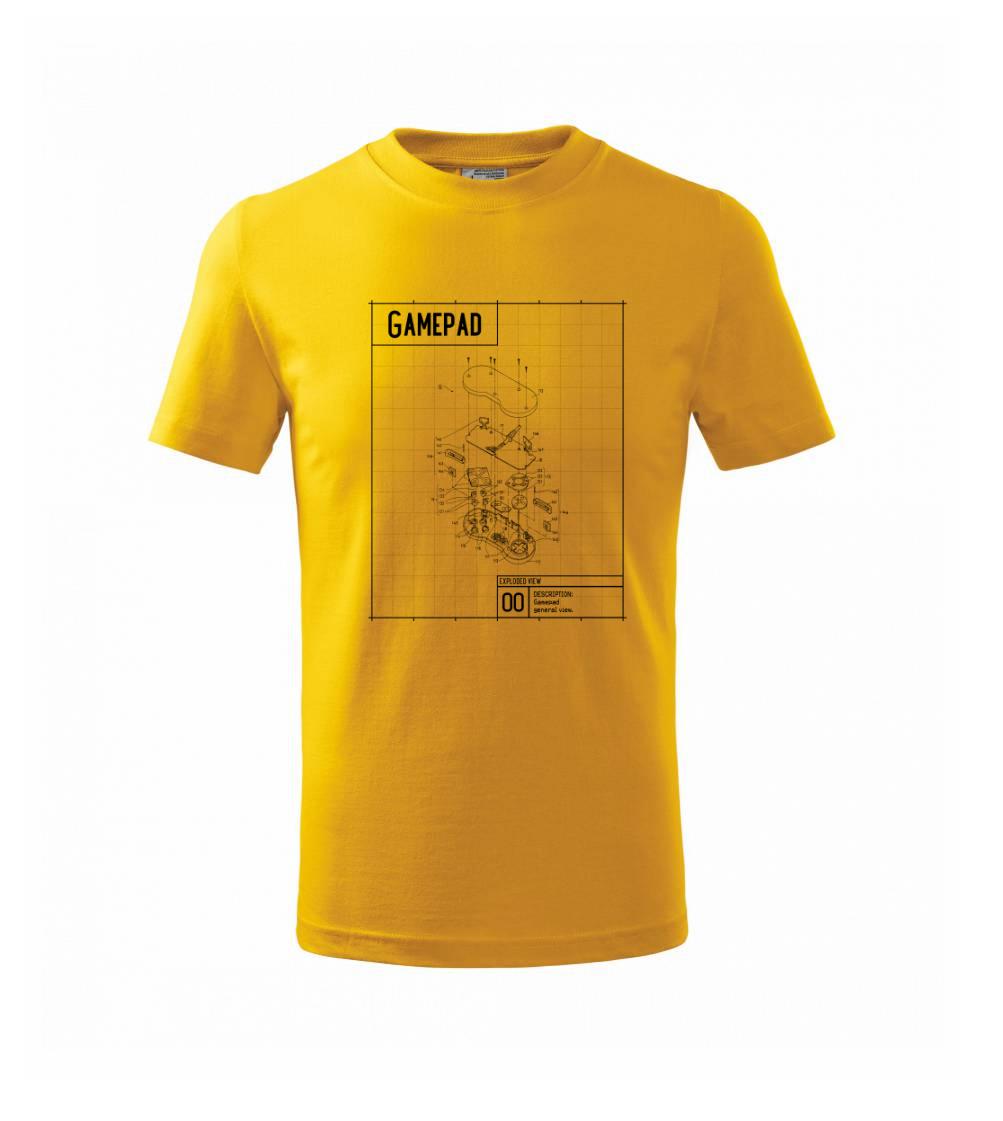 Nákres Gamepad rozebraný