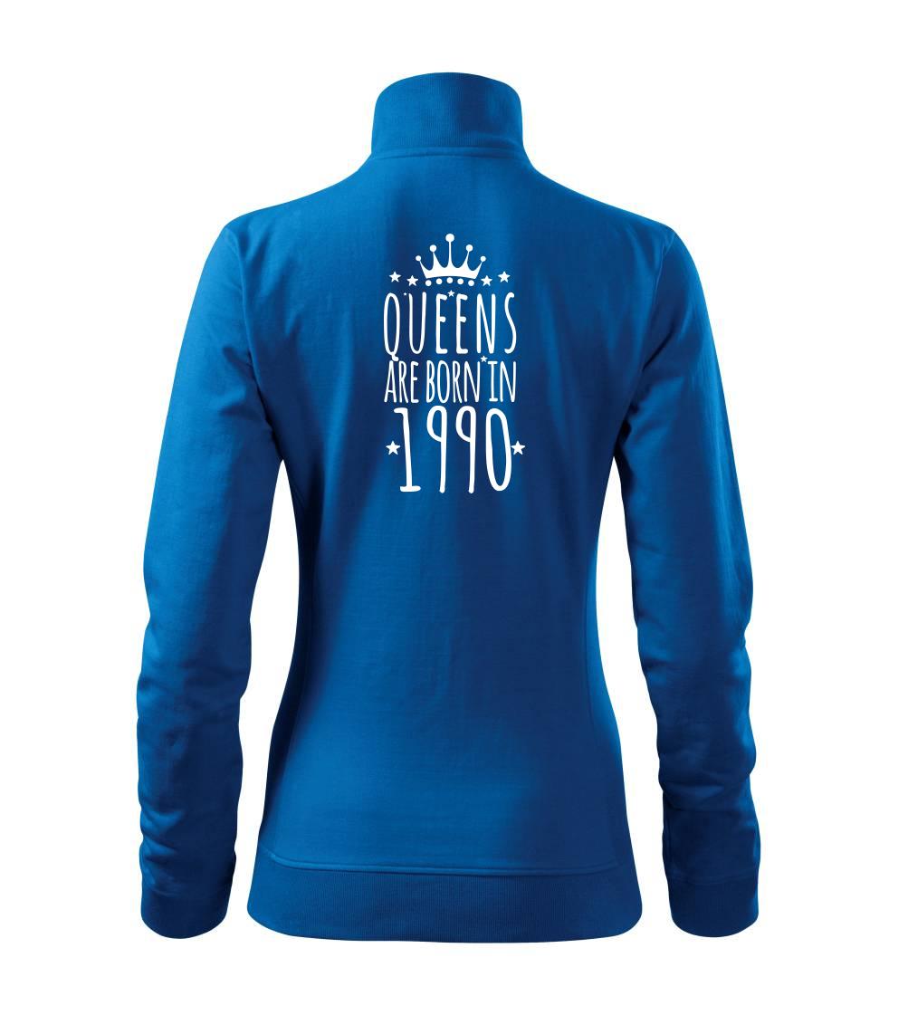 Queens are born in 1990 - Mikina dámská Viva bez kapuce