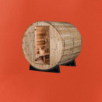 Venkovní sauna z boku
