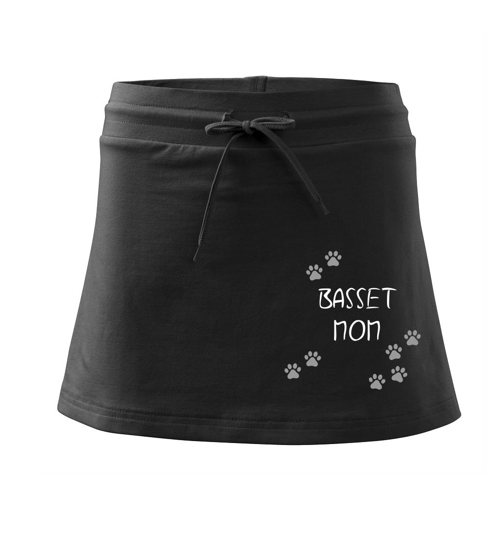 Basset mom  (Reflexní tlapky) - Sportovní sukně - two in one