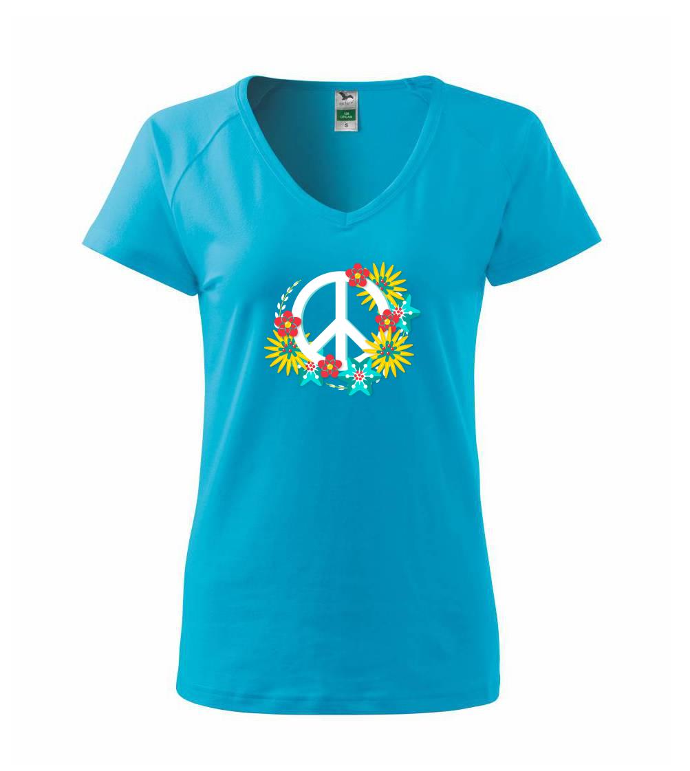 Peace symbol abstraktní - Tričko dámské Dream