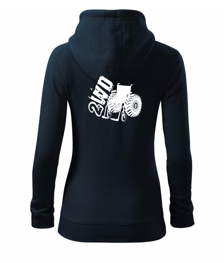Vozíčkář 2WD - Dámská mikina trendy zipper s kapucí