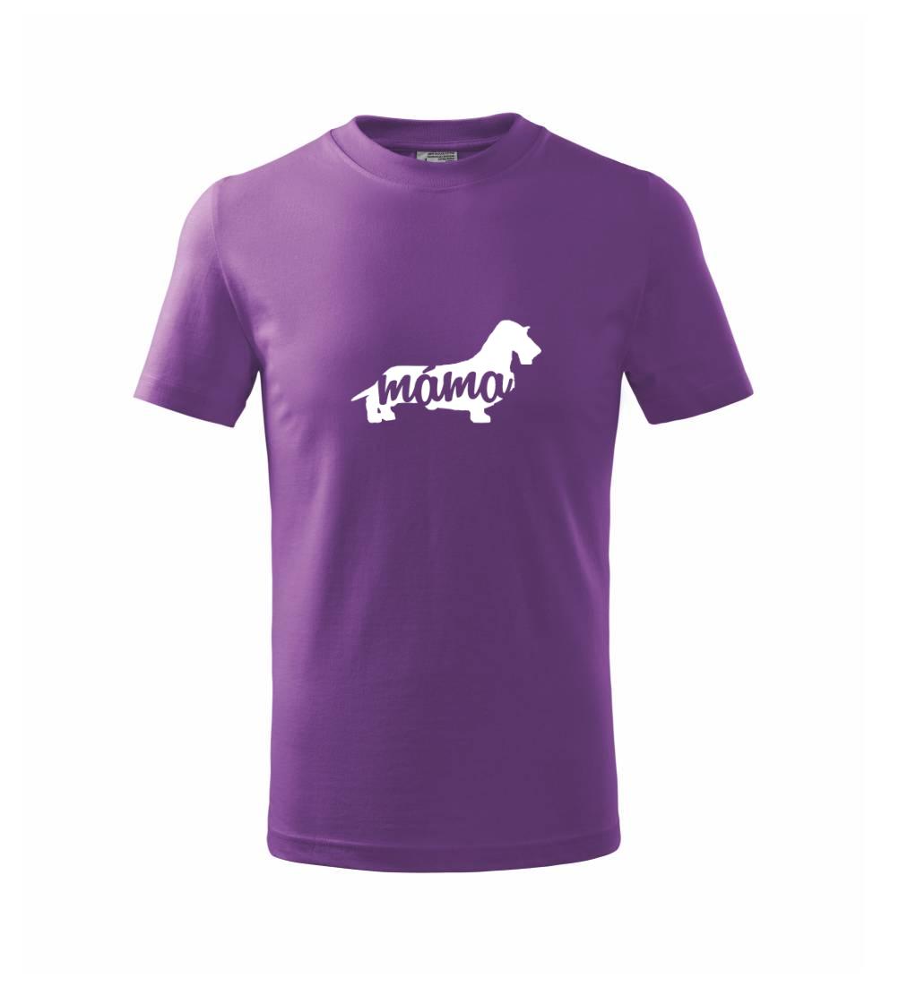 Jezevčík dlouhosrstý máma obrys