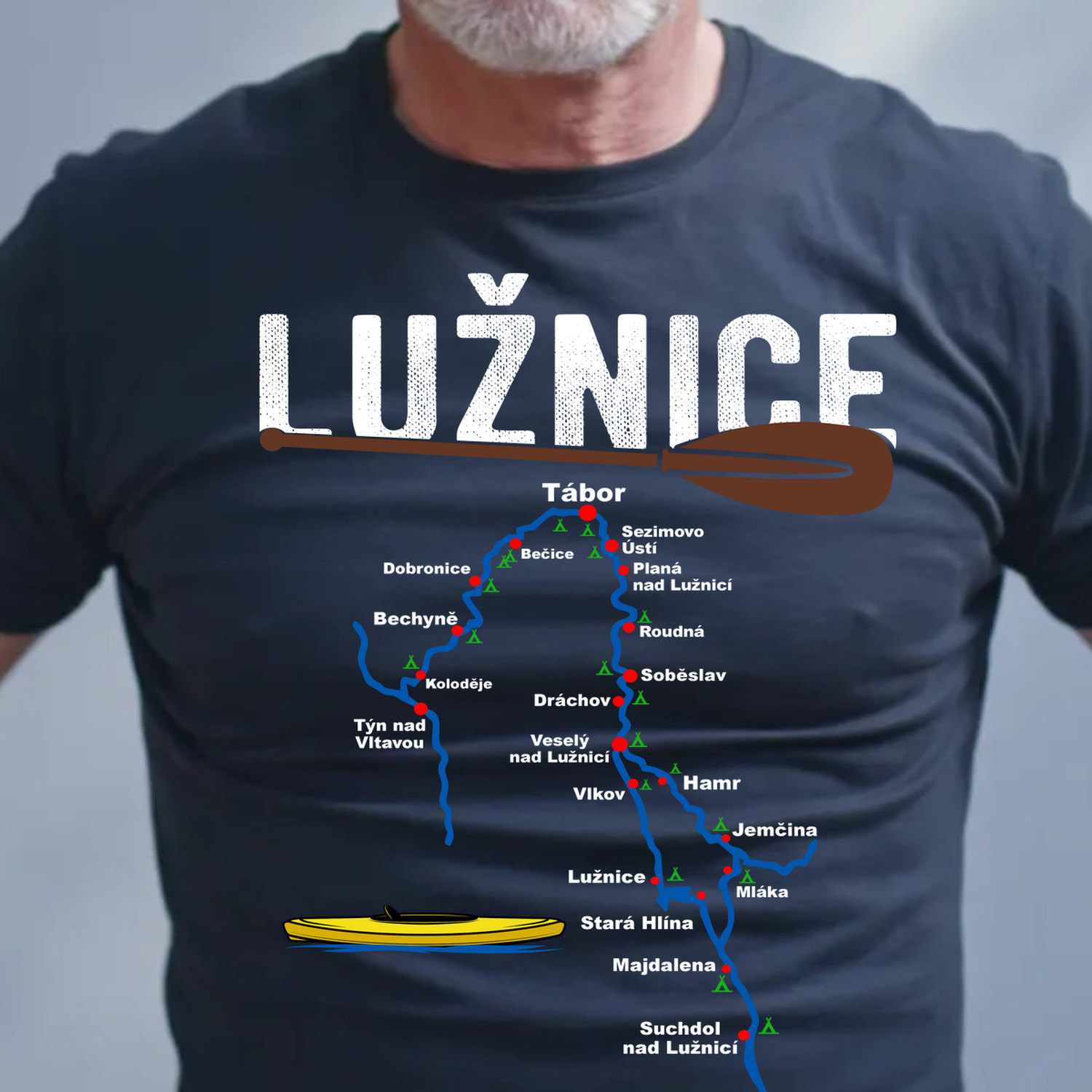 Mapa řeky Lužnice