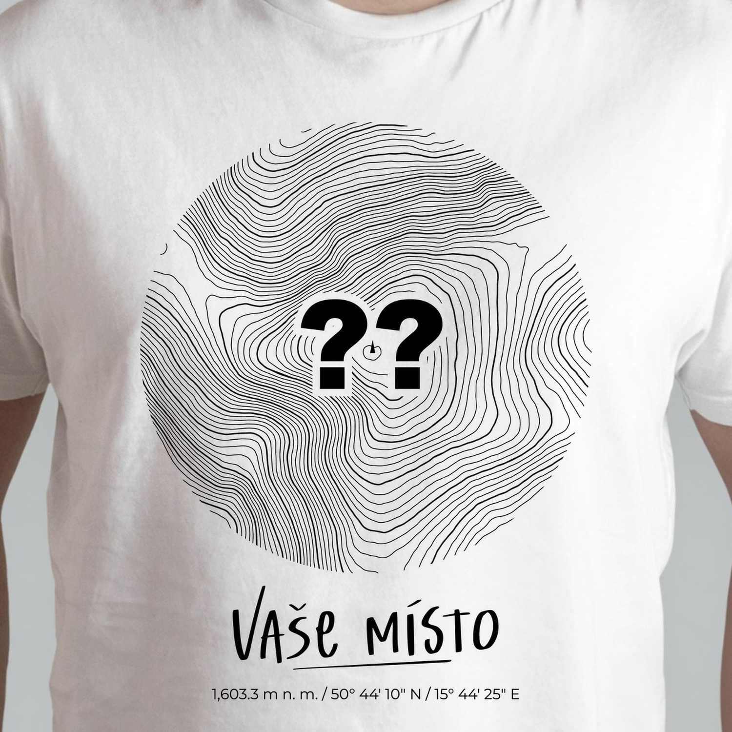 Vaše místo - vrstevnice v kruhu