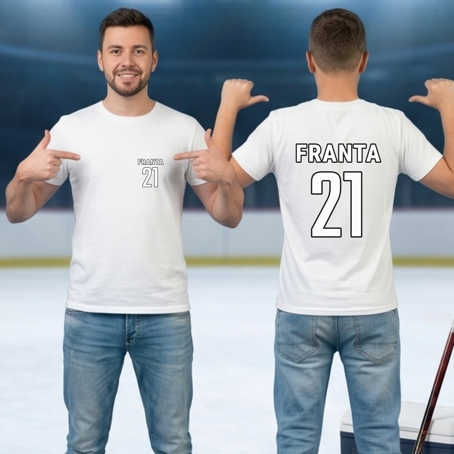 Hokejový dres - vlastní jméno a číslo