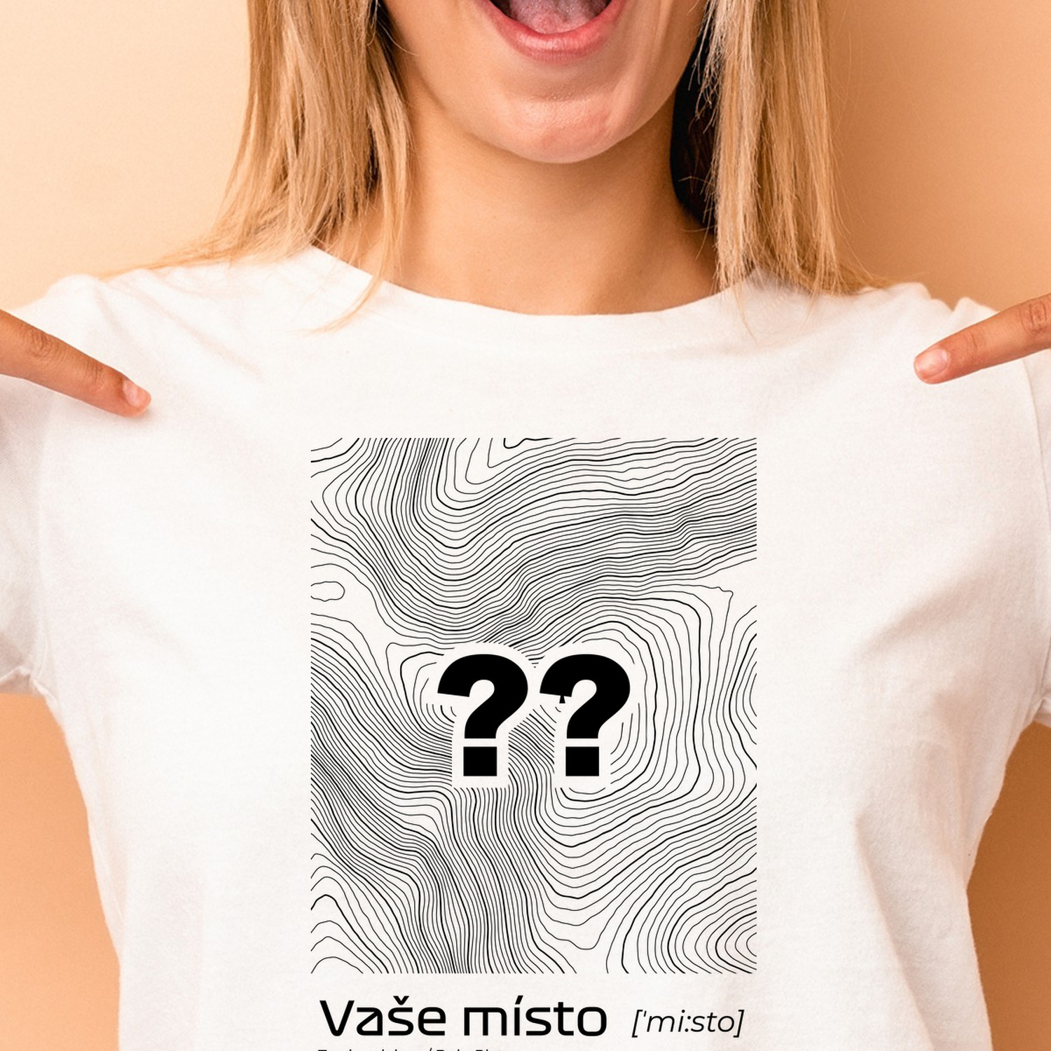 Vaše místo - vrstevnice v obdélníku