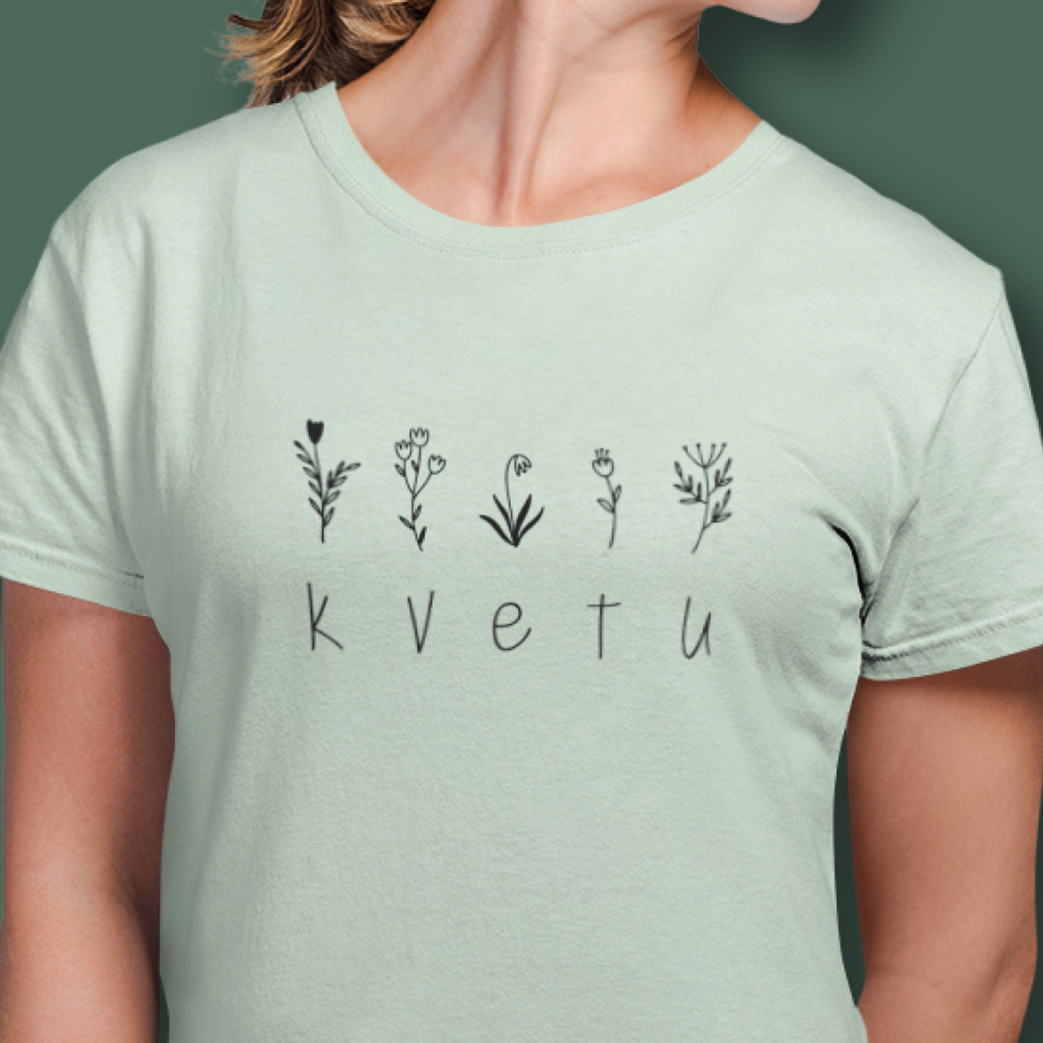 Kvetu - Nápis s květinami