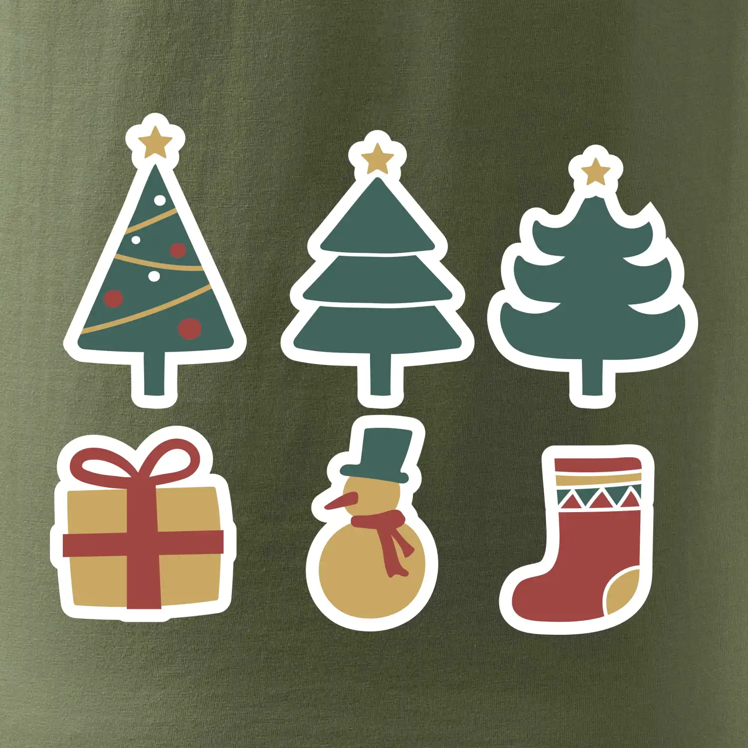 Vánoční sada - stromky a dárky