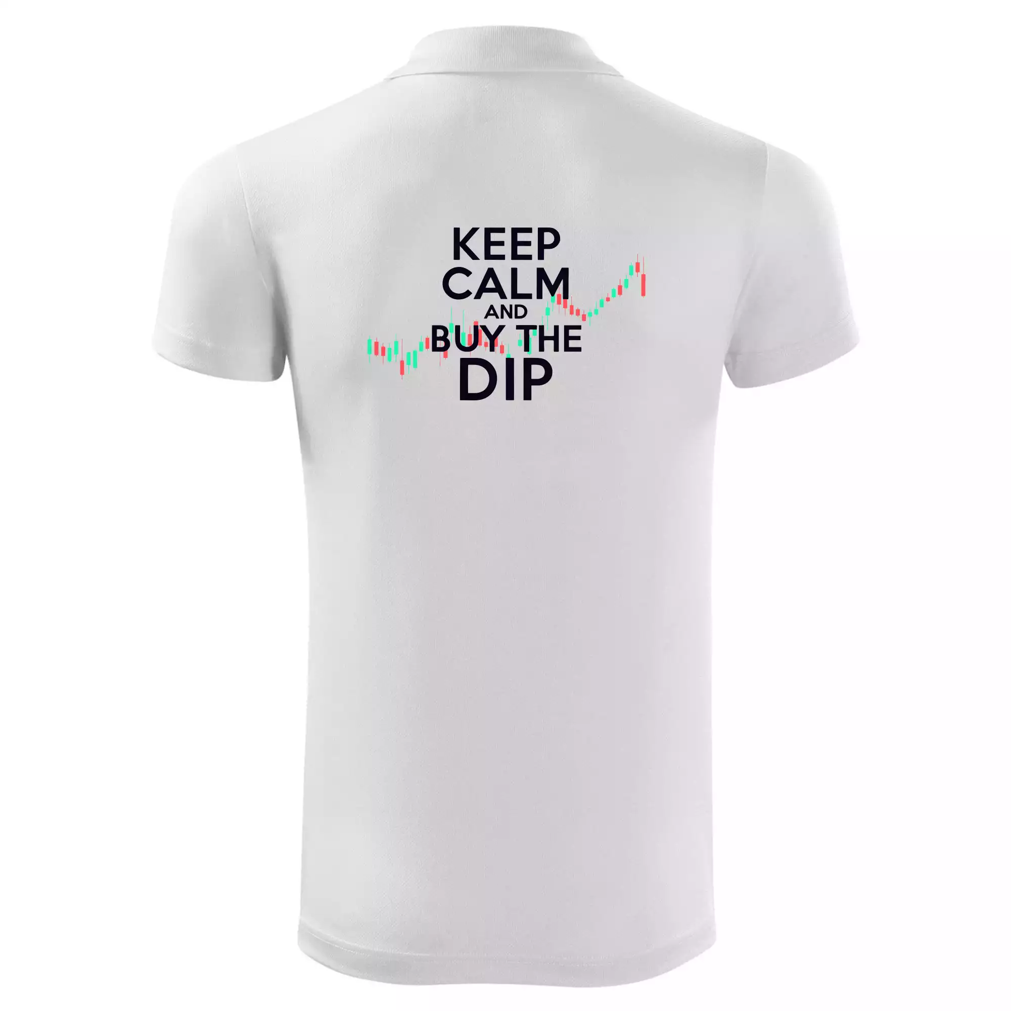 Zeleno červený graf Keep Calm and Buy the Dip