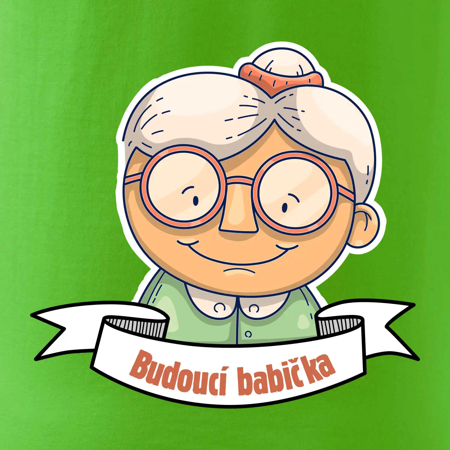 Budoucí babička kreslená