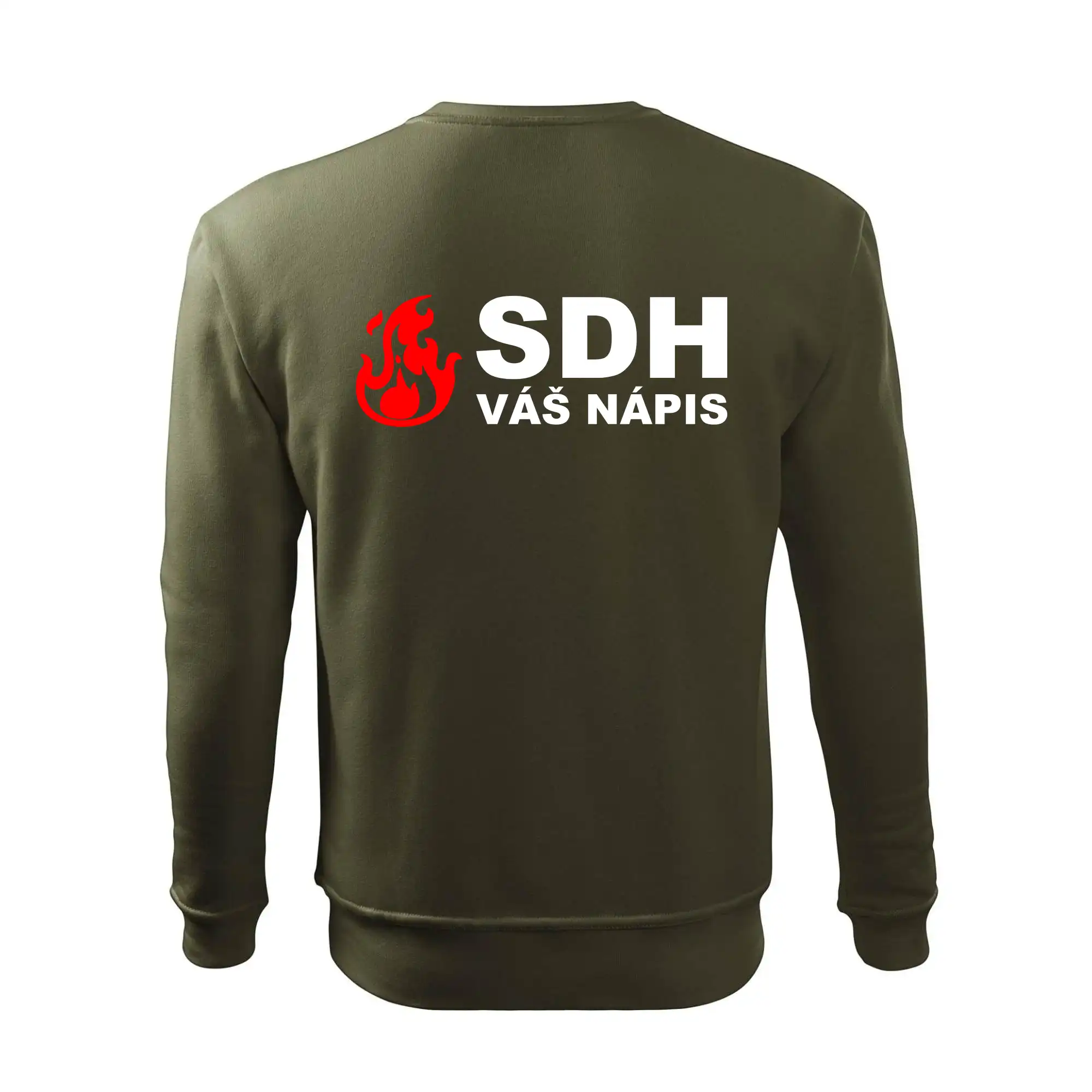 SDH nápis (oheň, název sboru - vlastní nápis)