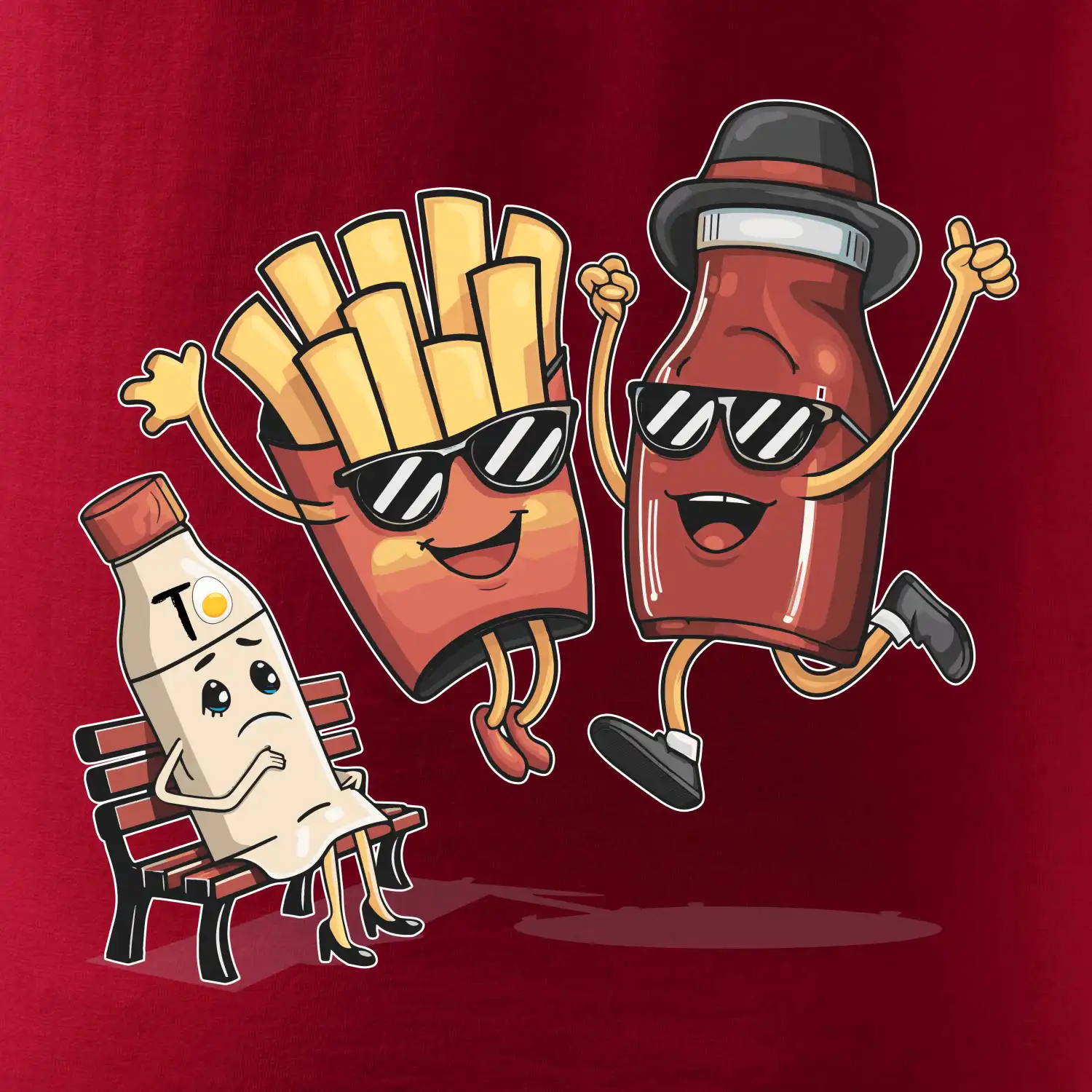 Souboj o hranolky kečup tatarka